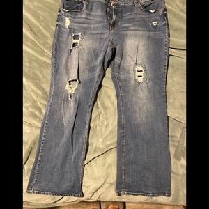 Faded Glory bootcut distressed jeans